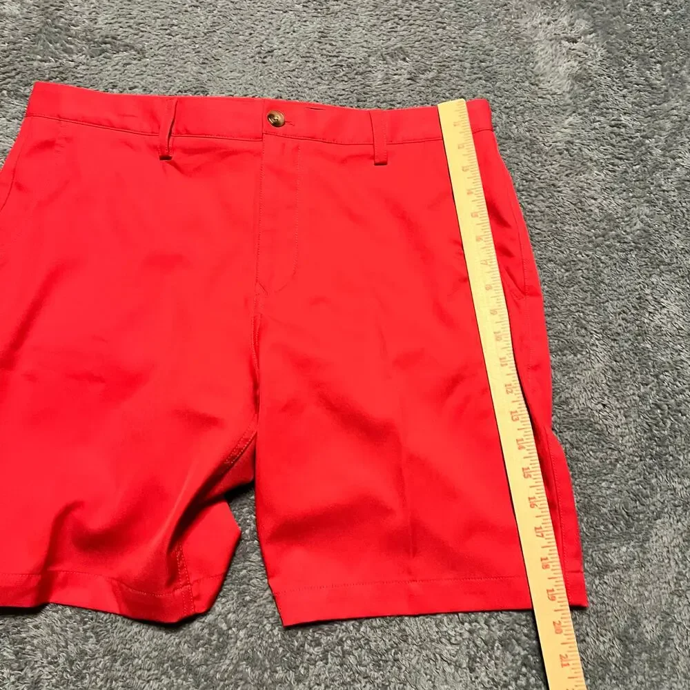 Vineyard Vines Links Shorts Mens 36 Red Pink Flat Front Golf 9